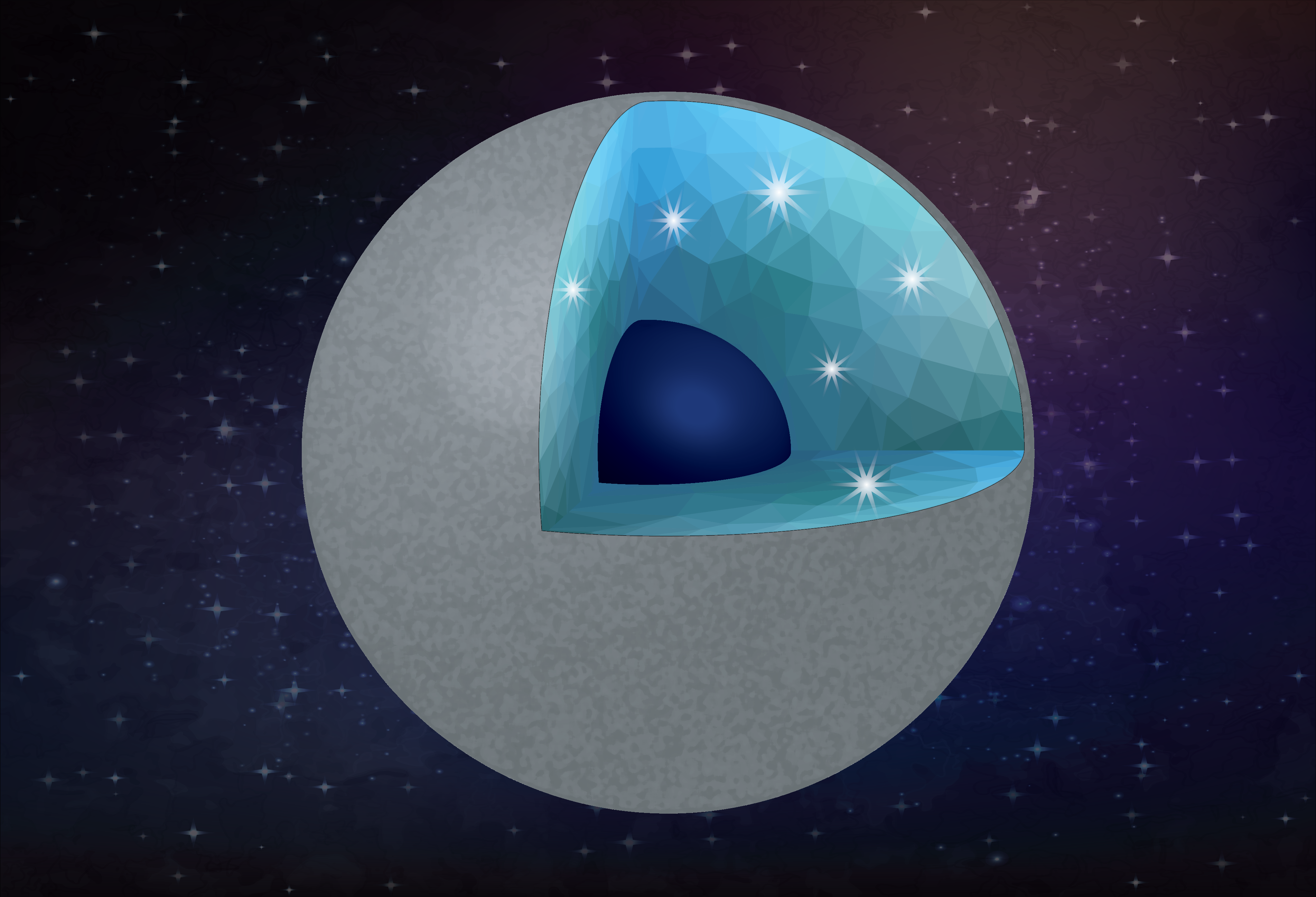 Diamond planet illustration